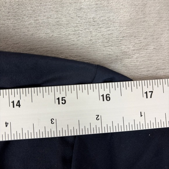 J Jill Pleated Back Shirt Dress Size M Navy Minimalist Blue Collared Button NWT - Picture 11 of 13